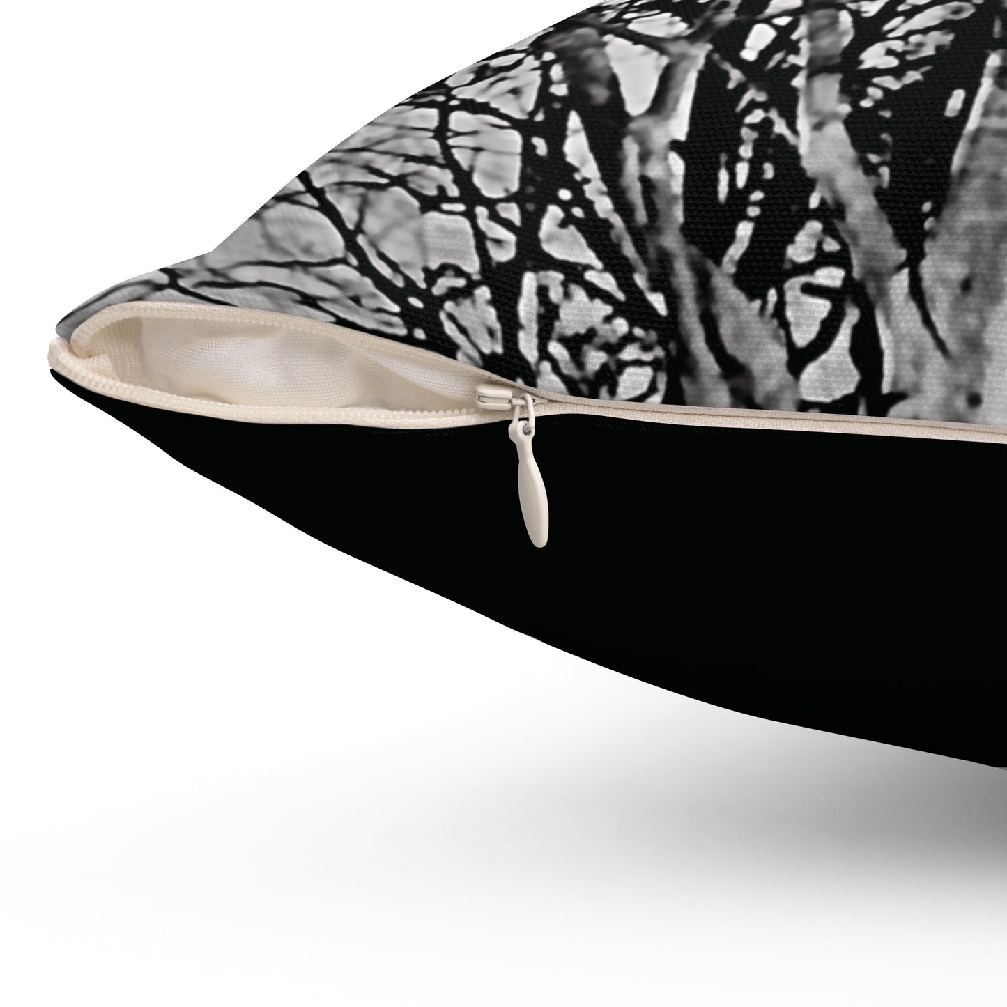 Worm Moon Night Tree Spun Polyester Square Pillow, Original Photo, Decor, Dorm, Sofa, Throw, Gift, Tree, Nature, Rustic, Halloween, 4 Sizes
