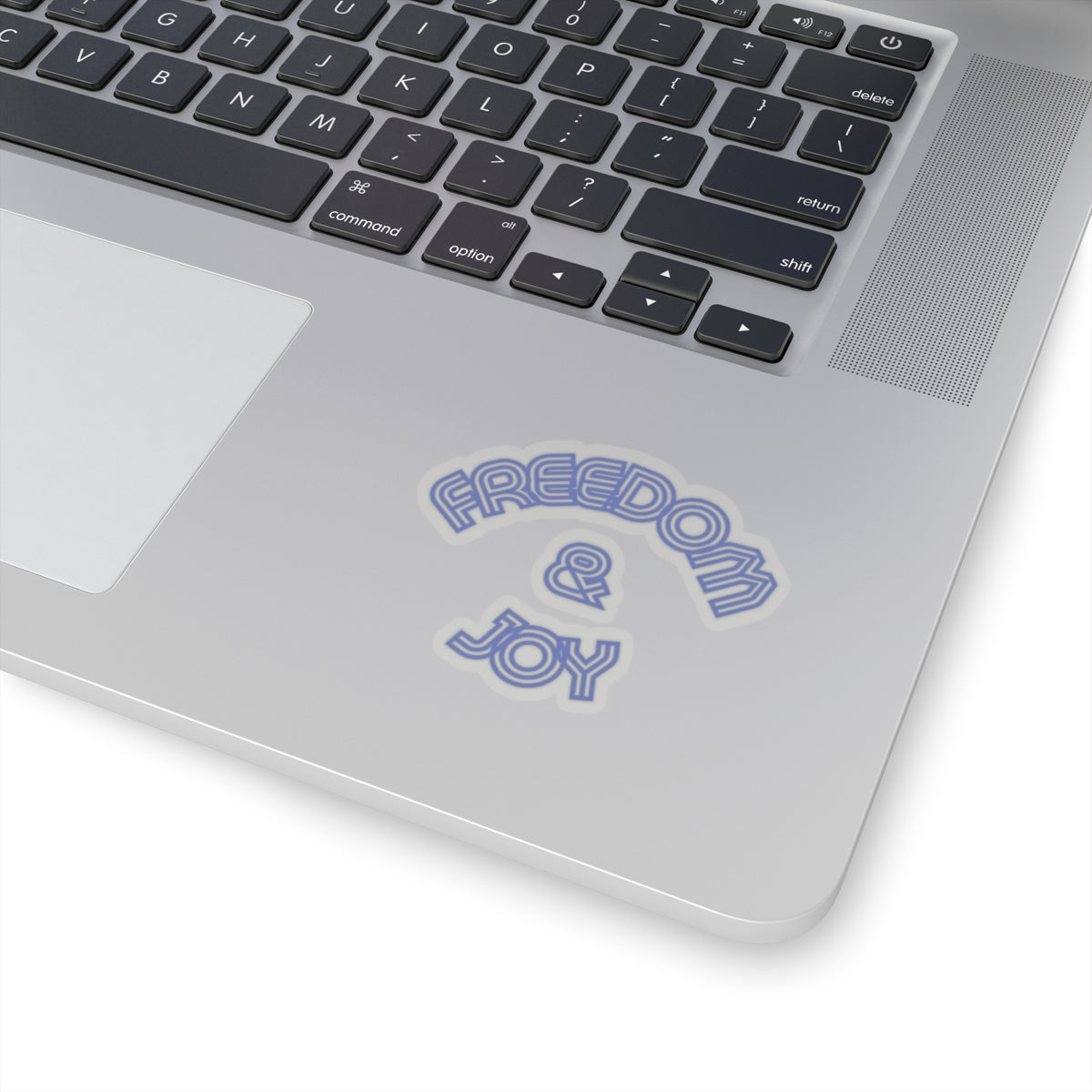 Blue Freedom and Joy Kiss-Cut Stickers, Inspirational Laptop Decal, Fun Water Bottle Sticker, Happy Planner Decoration, Positive Vibe