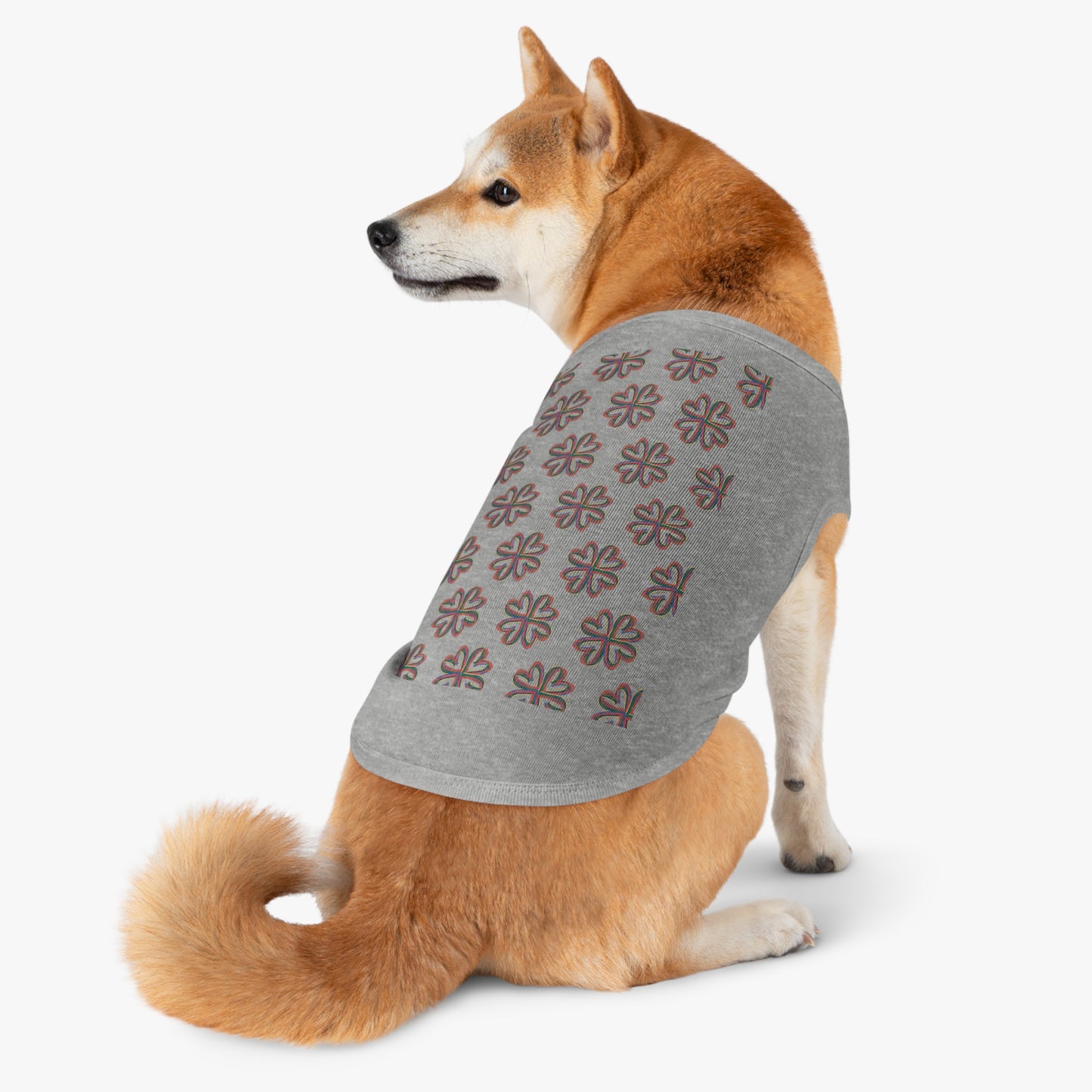 Colorful Floral Pet Tank Top, dog clothes, gifts, pet fashions, furry friends, cotton, dog shirts, cat shirts, 4 colors, Birthday Christmas