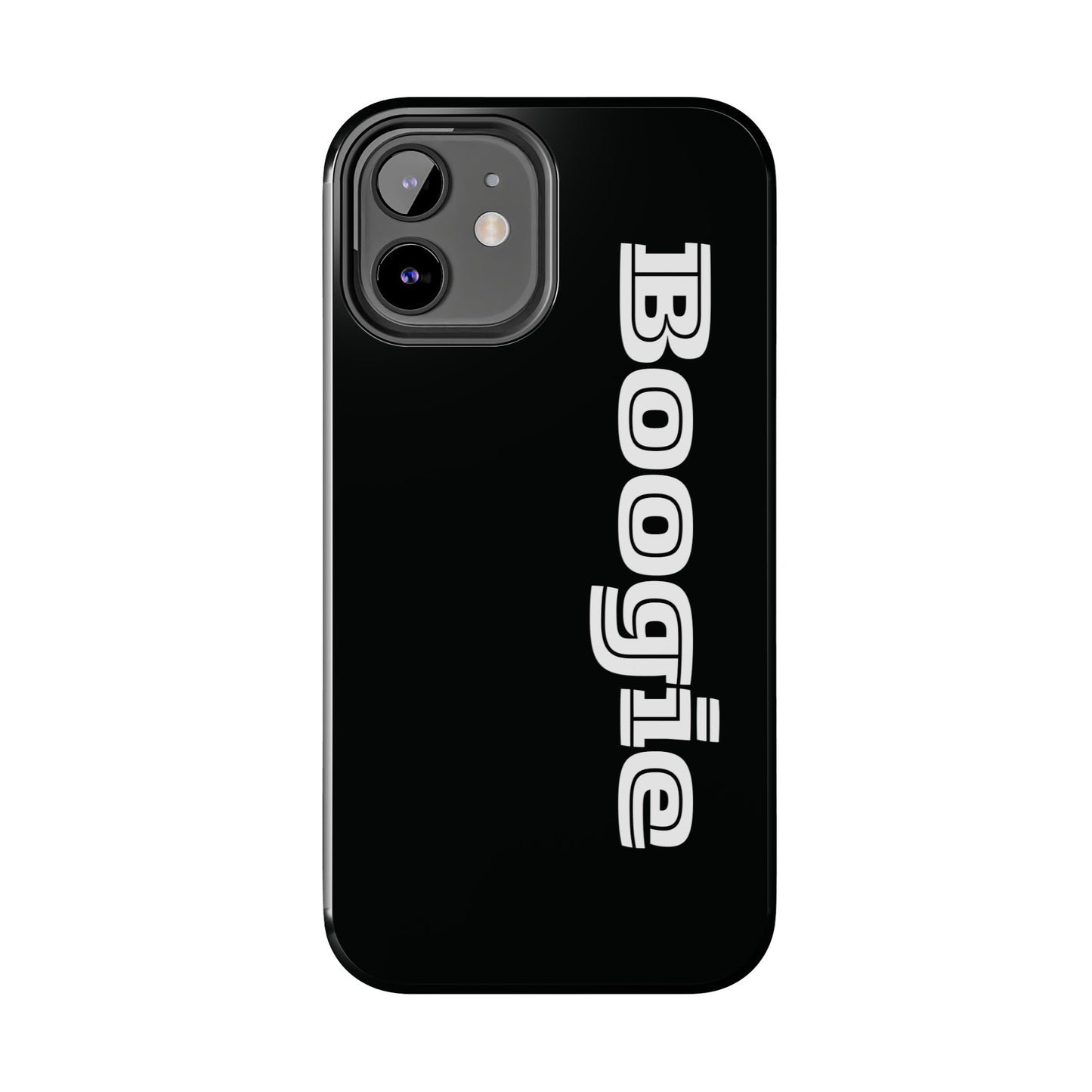 Boogie Black Tough Phone Cases, iPhone Samsung cases, wireless charging, gender neutral women men friends kids teens gift birthday Christmas