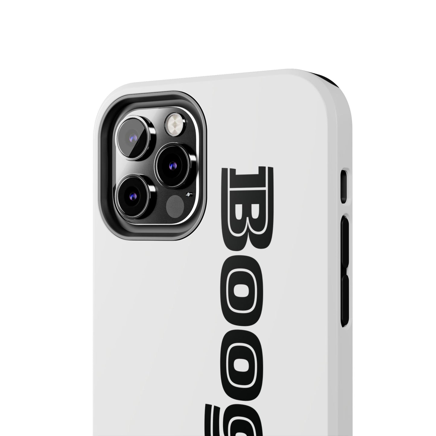 Boogie White Tough Phone Cases, iPhone Samsung cases, wireless charging, gender neutral women men friends kids teens gift birthday Christmas