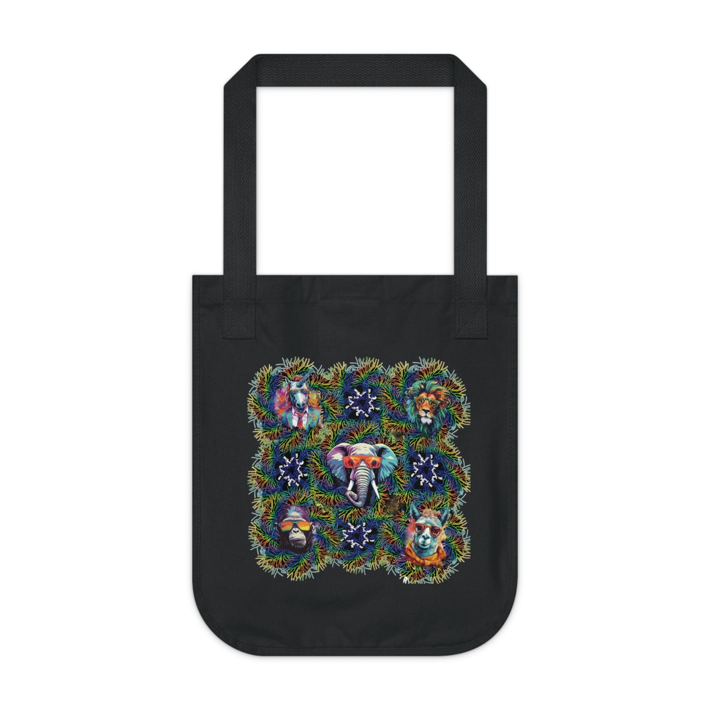 Wild & Cool Creatures Organic Canvas Tote Bag, Gender Neutral, Women, Men, Kids, Gift, Groceries, Shopping, Books, Eco, Birthday, Christmas