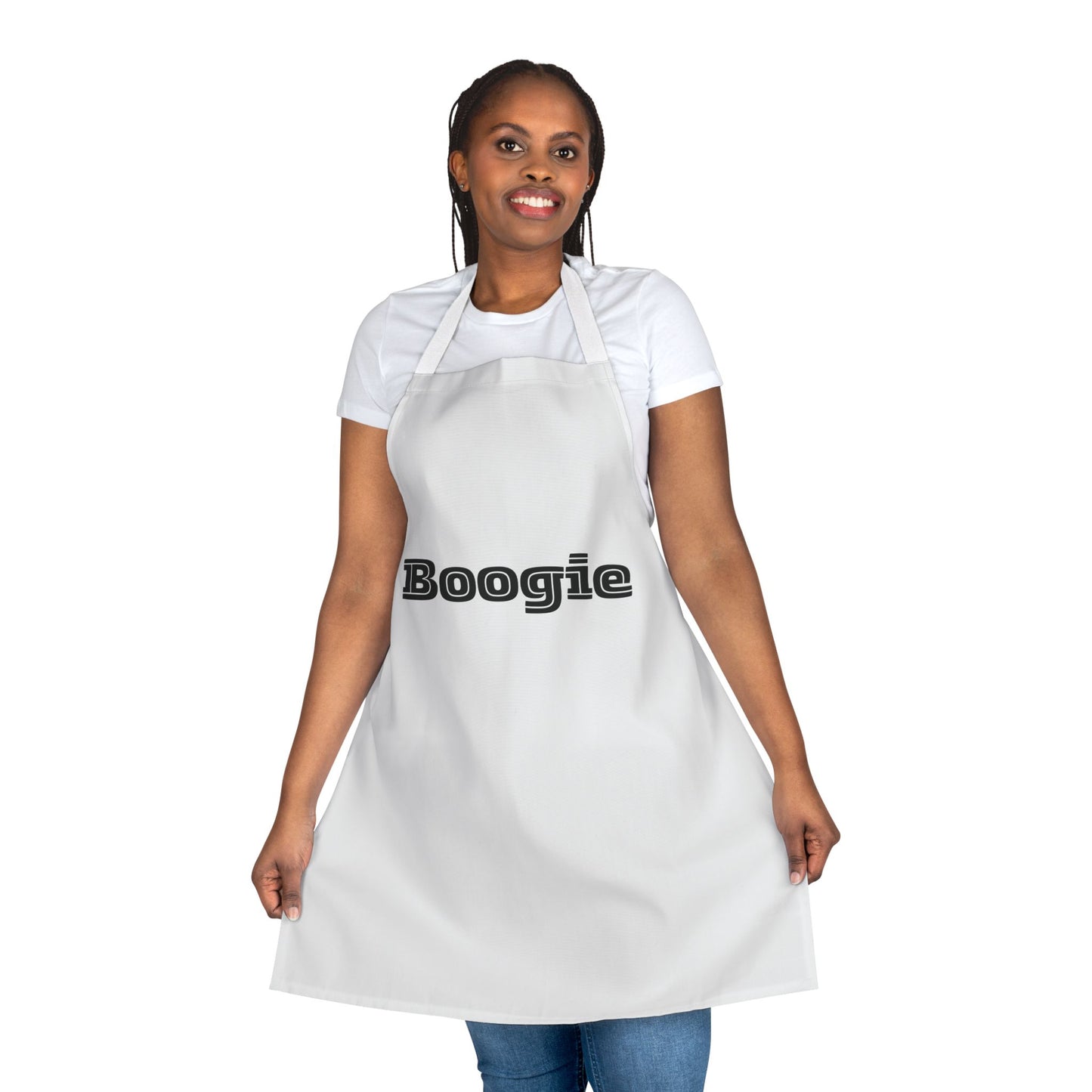 Boogie White Unisex Chefs Apron
