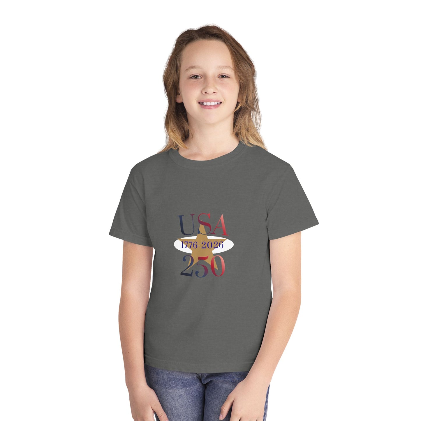 Youth 250th Anniversary USA Patriotic Tee — 1776–2026 Commemorative Shirt
