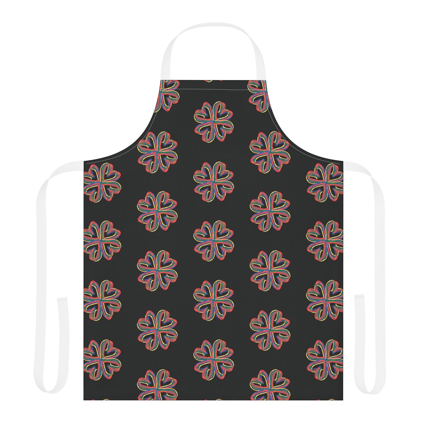 Black Floral Chefs Apron