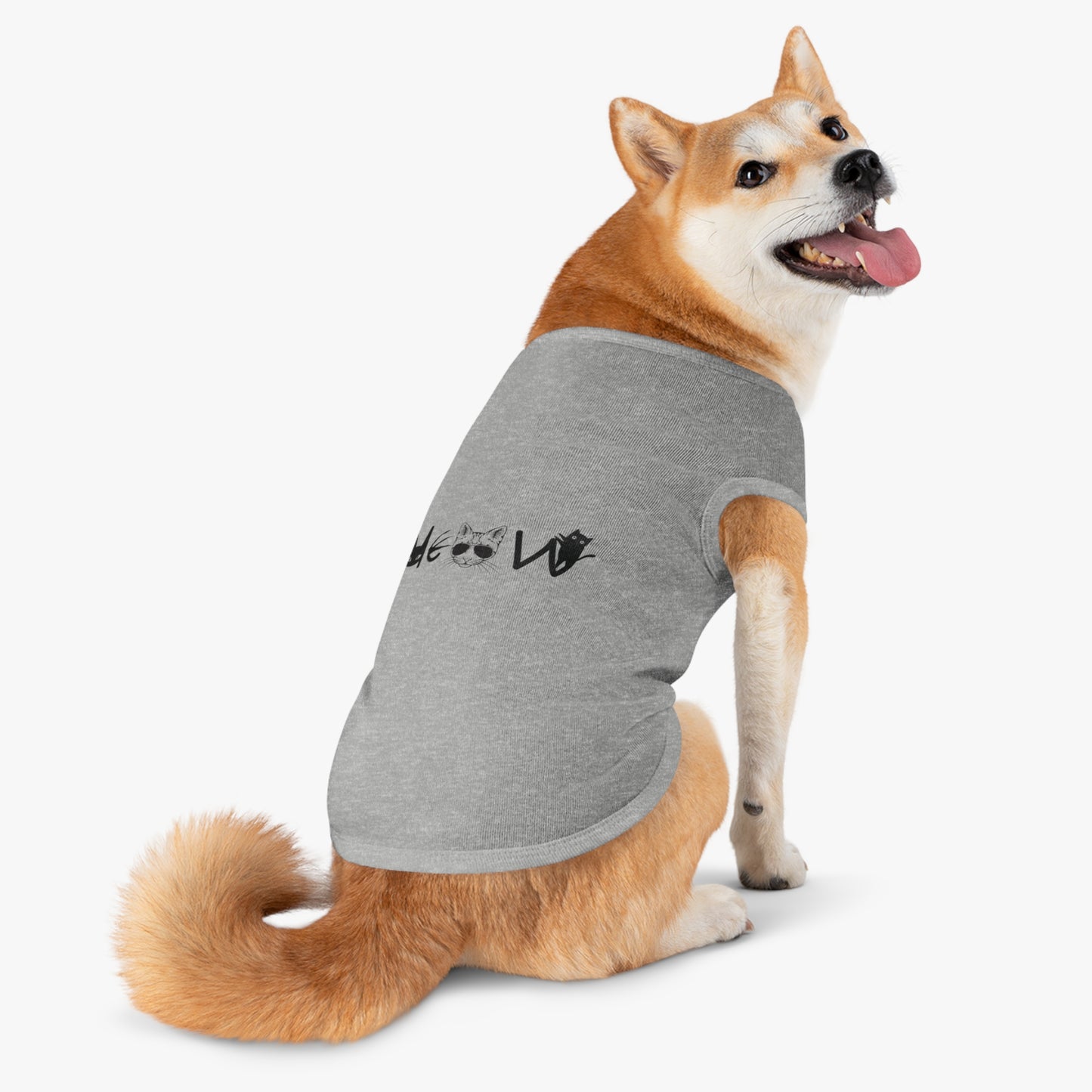 Meow Pet Tank Top, pet shirts, pet clothes, funny dog clothes, gifts, sarcastic, pet fashions, attitude, cotton, dog shirts, cat shirts