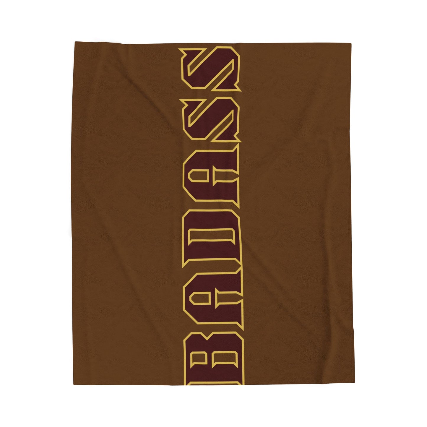 Dark Brown Badass Velveteen Blanket, Cozy Throw, Home Decor, Gift, Bed Cover, Dorm, Couch Blanket, Birthday Wedding Anniversary Christmas
