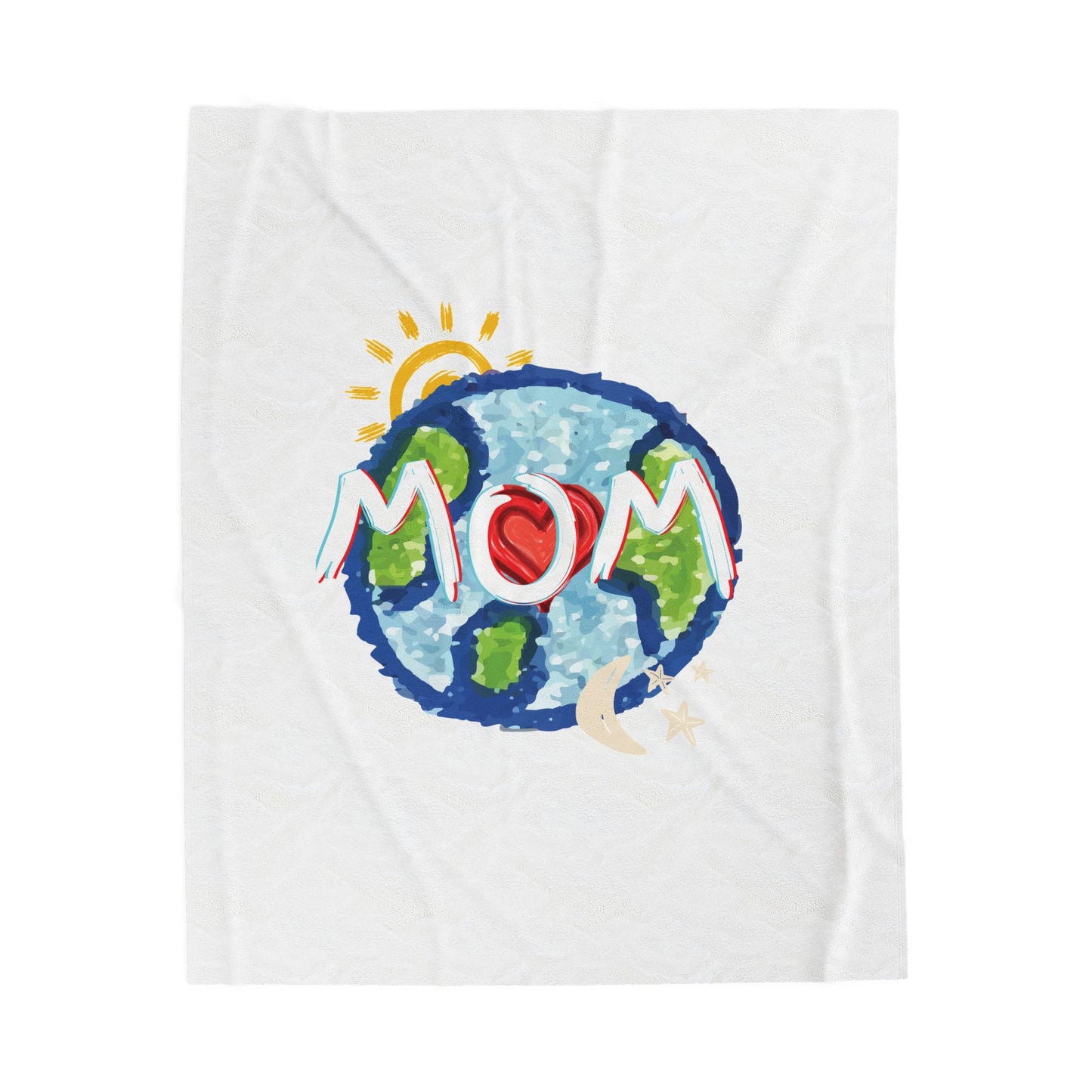 Mom Colorful Velveteen Blanket, Cozy Throw, Home Decor, Gift, Bed Cover, Vibrant Couch Blanket, Gender Neutral, Birthday, Christmas