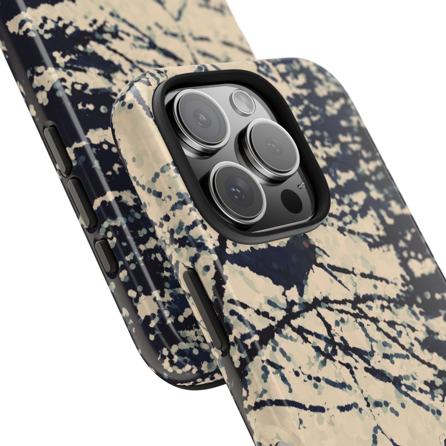Crows in Forest Tough Phone Cases, iPhone & Samsung cases, wireless charging, crows, trees, birds, original artwork, gifts, Halloween