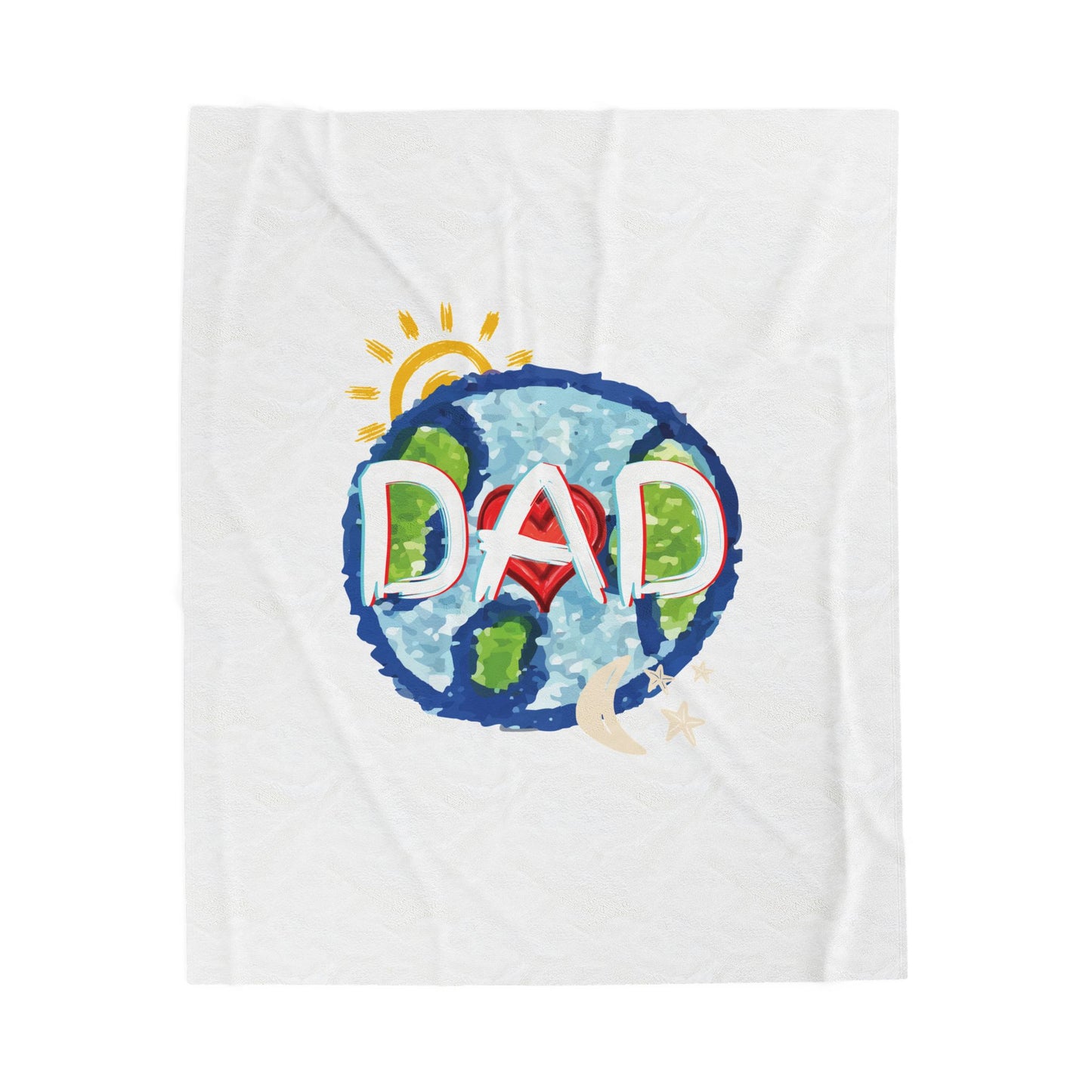 Dad Colorful Velveteen Blanket, Cozy Throw, Home Decor, Gift, Bed Cover, Vibrant Couch Blanket, Gender Neutral, Birthday, Christmas