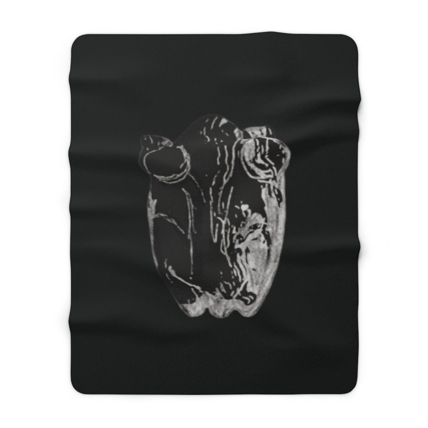 Frog Black Sherpa Fleece Blanket, Animals, Amphibians, Nature, Home Decor, Soft, Cozy, Holidays, Gift, Gender Neutral, Throw 50x60 60x80