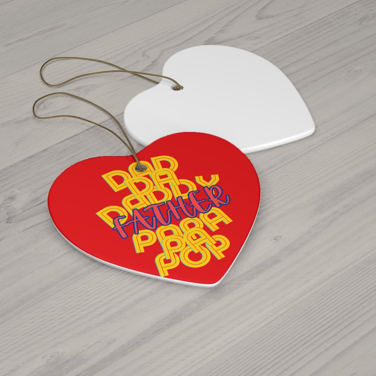 Father Hanging Ceramic Ornament - Dad Love Holiday Gifts