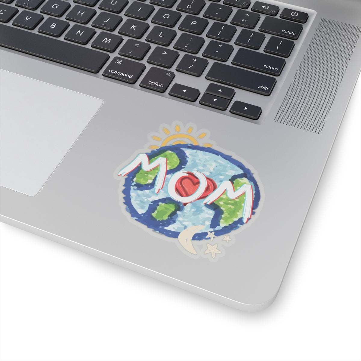 Mom Love Sun Moon Stars Heart Kiss-Cut Stickers, Mother's Day Decal, Family Gift Label, Parent Birthday Scrapbook Art, Bumper Laptop Water