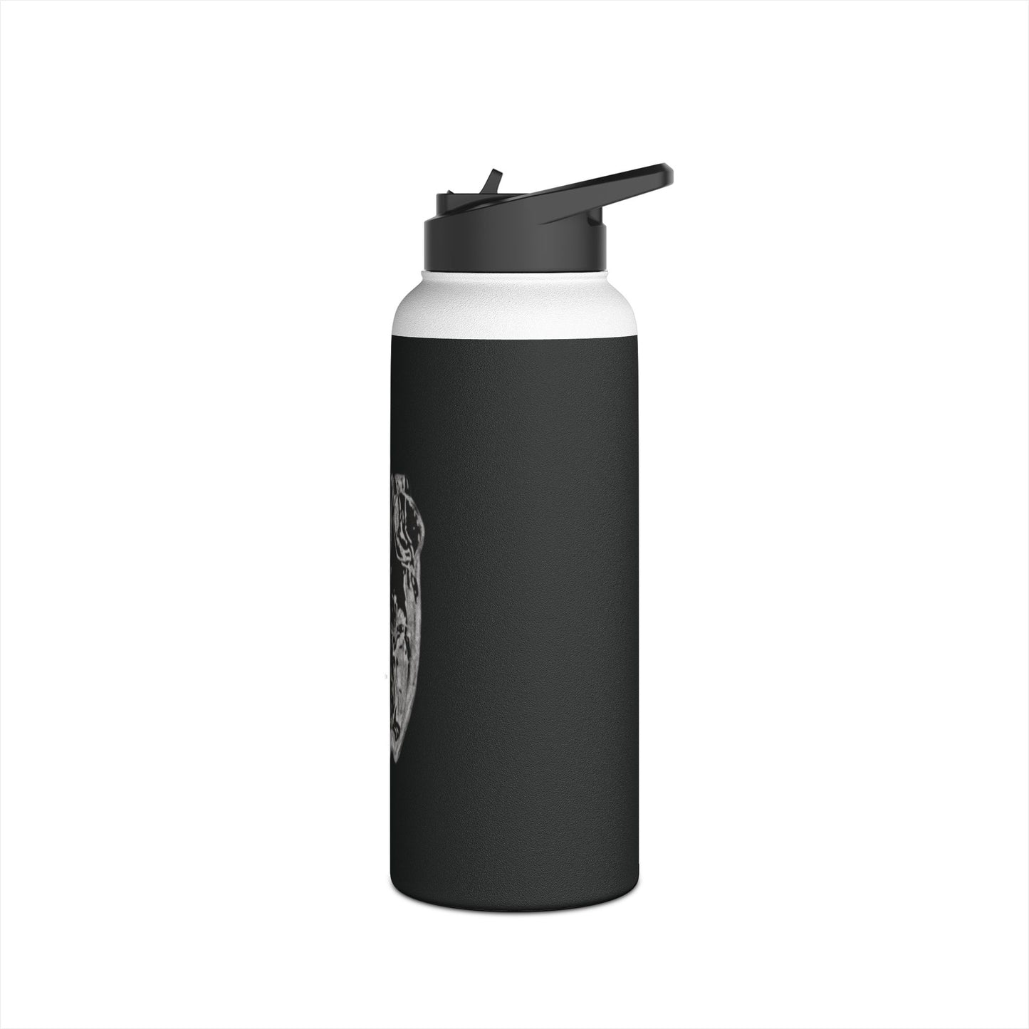 Frog Black Stainless Steel Water Bottle, Animals, Amphibians, Nature, Exercise, Eco Friendly, Gender Neutral, Men, Women, Kids, Gifts