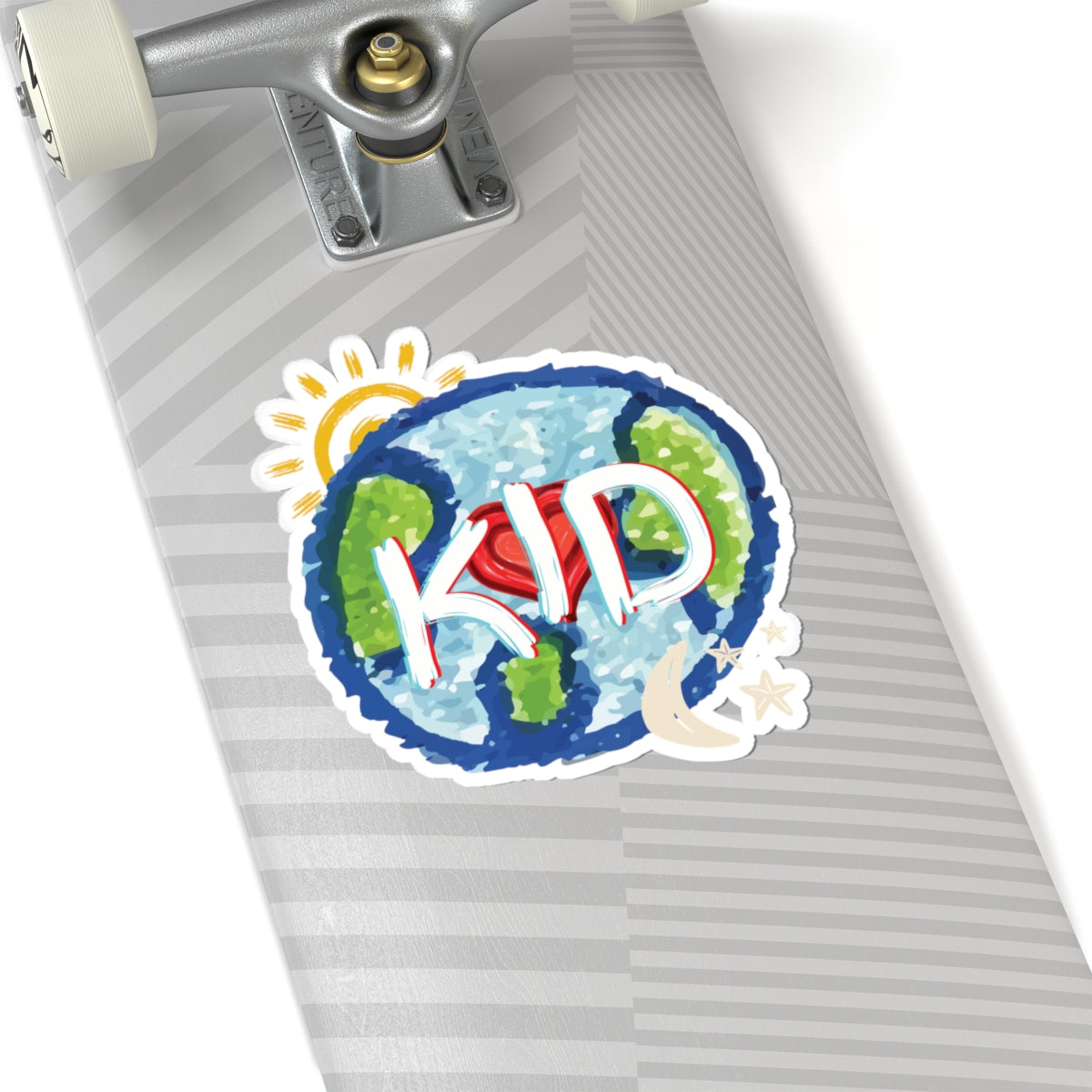 Kid Whole World Sun Moon Stars Heart Kiss-Cut Stickers, Decal, Laptop, Water Bottle, Planner, Scrapbook