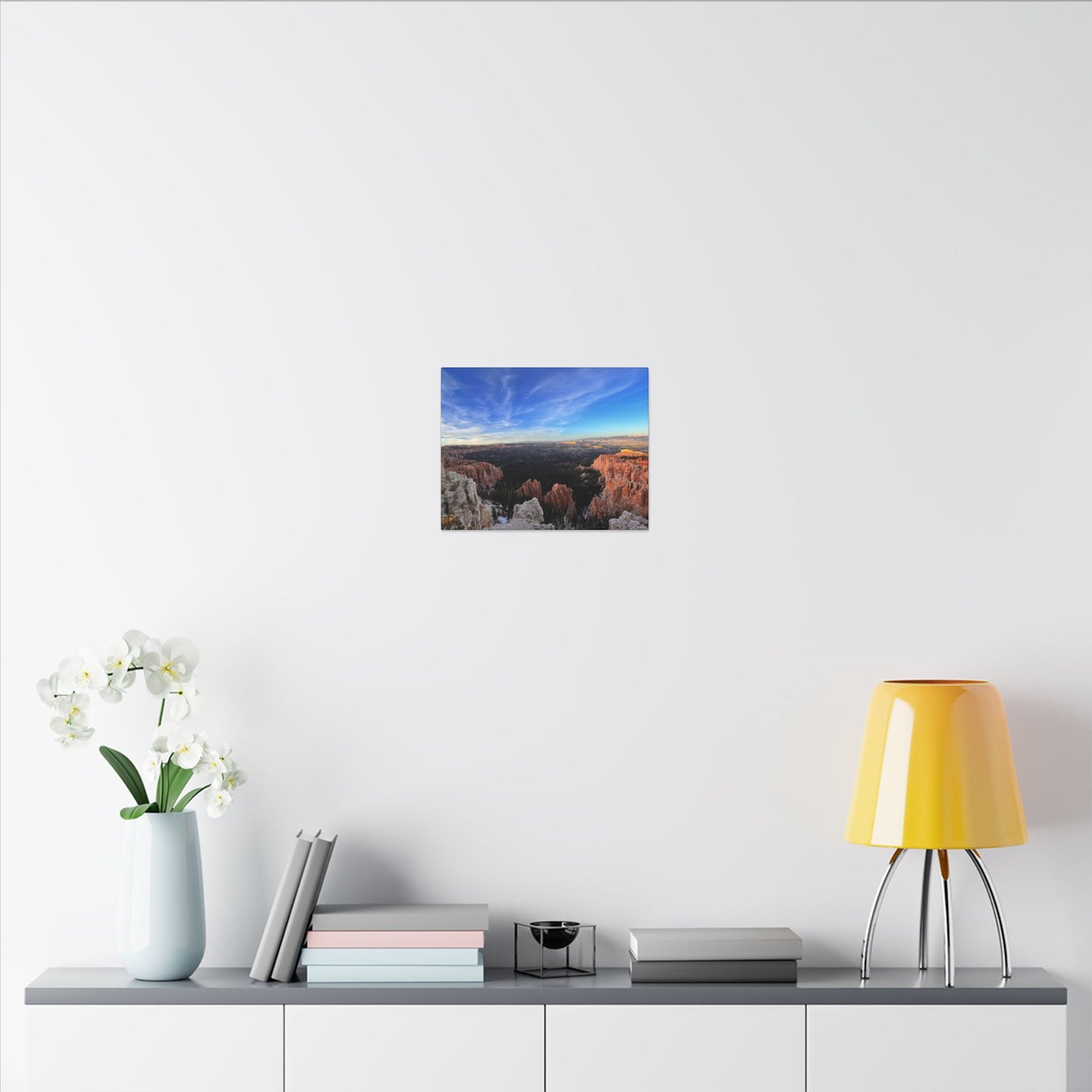 Canvas Wrap Bryce Canyon Landscape, Nature, America, Western, Artwork, Wall Art, Matte Print, Rocks, Gift, Sky, Colorful, Clouds, Eco