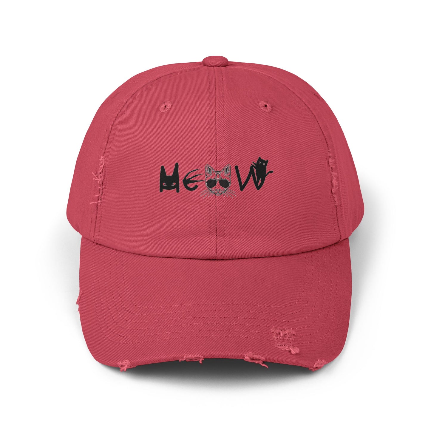 Meow Distressed Cap
