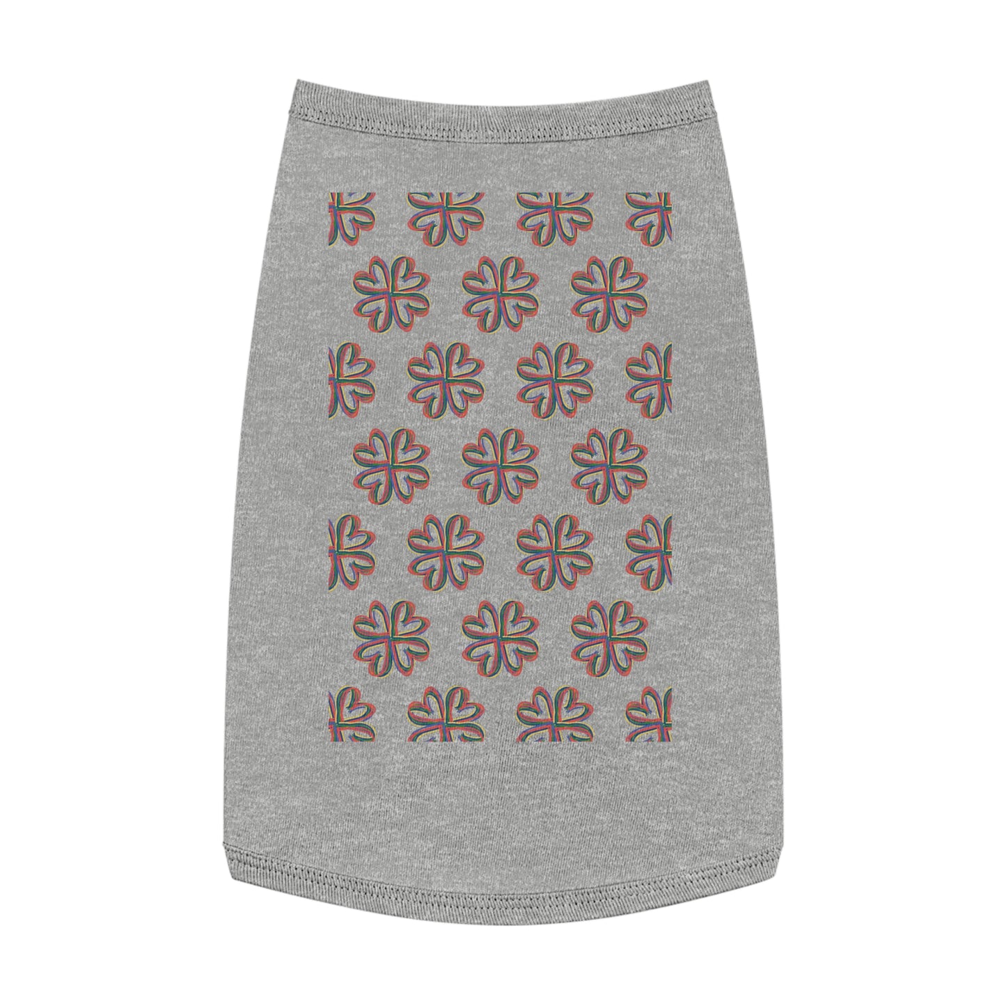 Colorful Floral Pet Tank Top, dog clothes, gifts, pet fashions, furry friends, cotton, dog shirts, cat shirts, 4 colors, Birthday Christmas