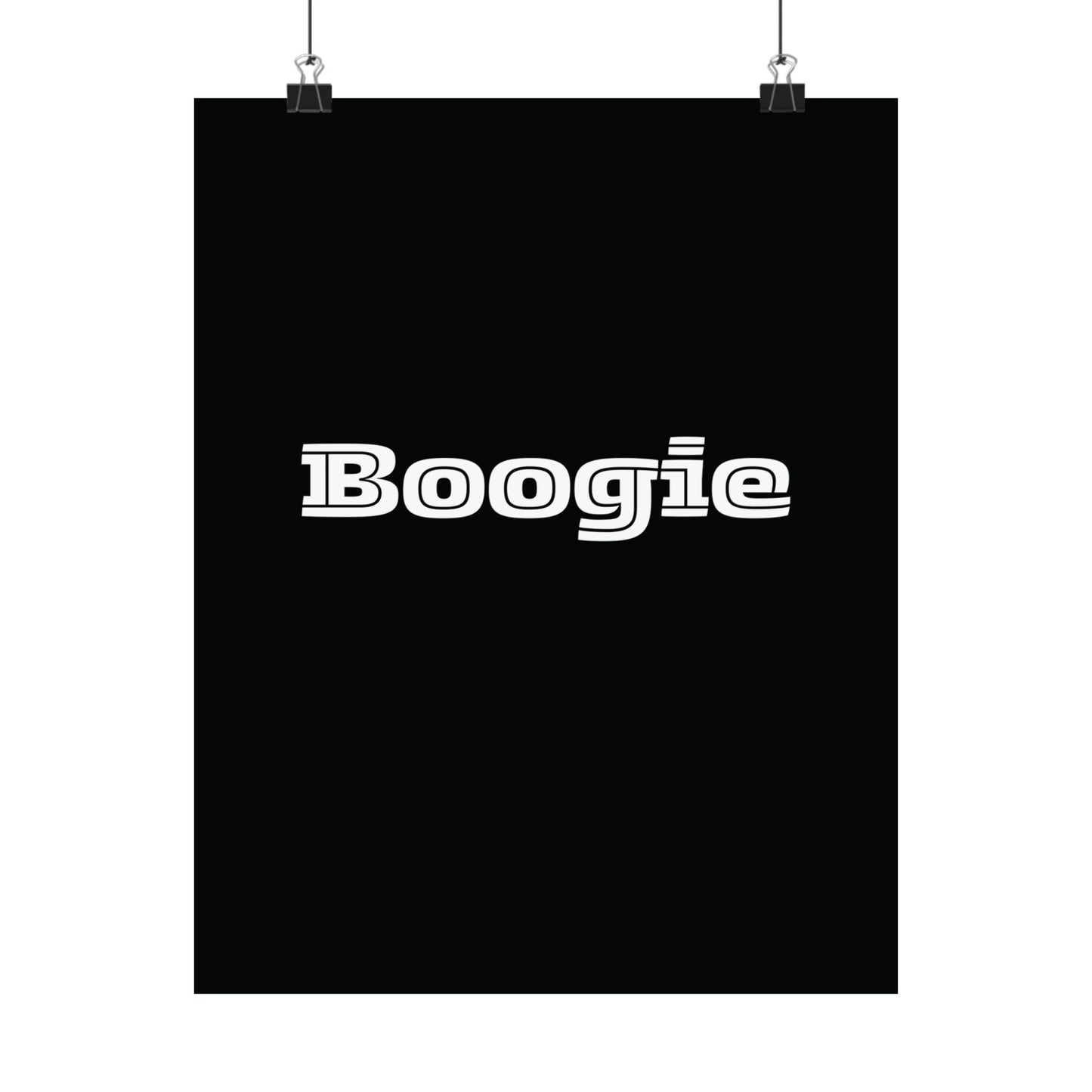 Boogie Black Matte Vertical Poster, Dance, Wall Art, You Frame, Home Decor, Dorm, Gift, Gender Neutral, Under 20 Dollars, Birthday Christmas