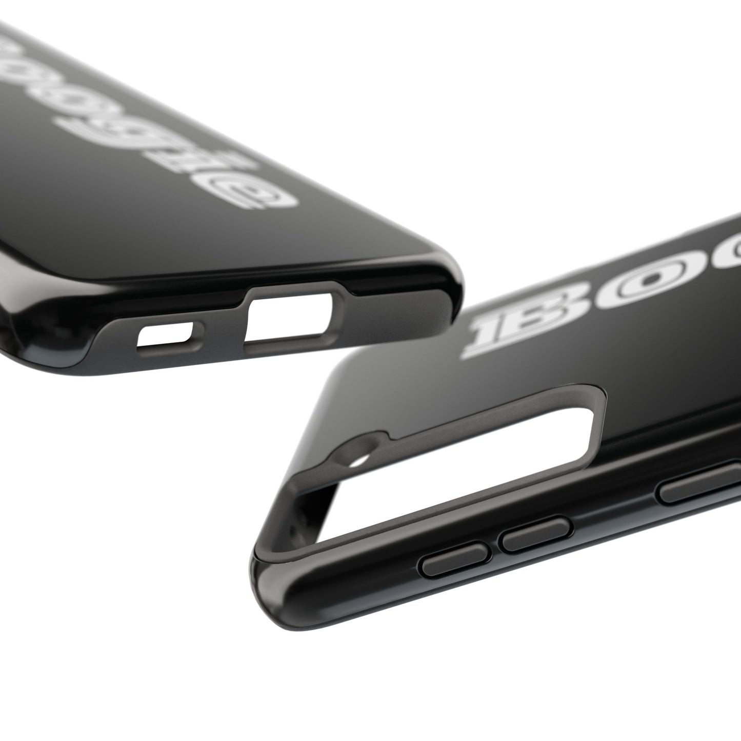 Boogie Black Tough Phone Cases, iPhone Samsung cases, wireless charging, gender neutral women men friends kids teens gift birthday Christmas