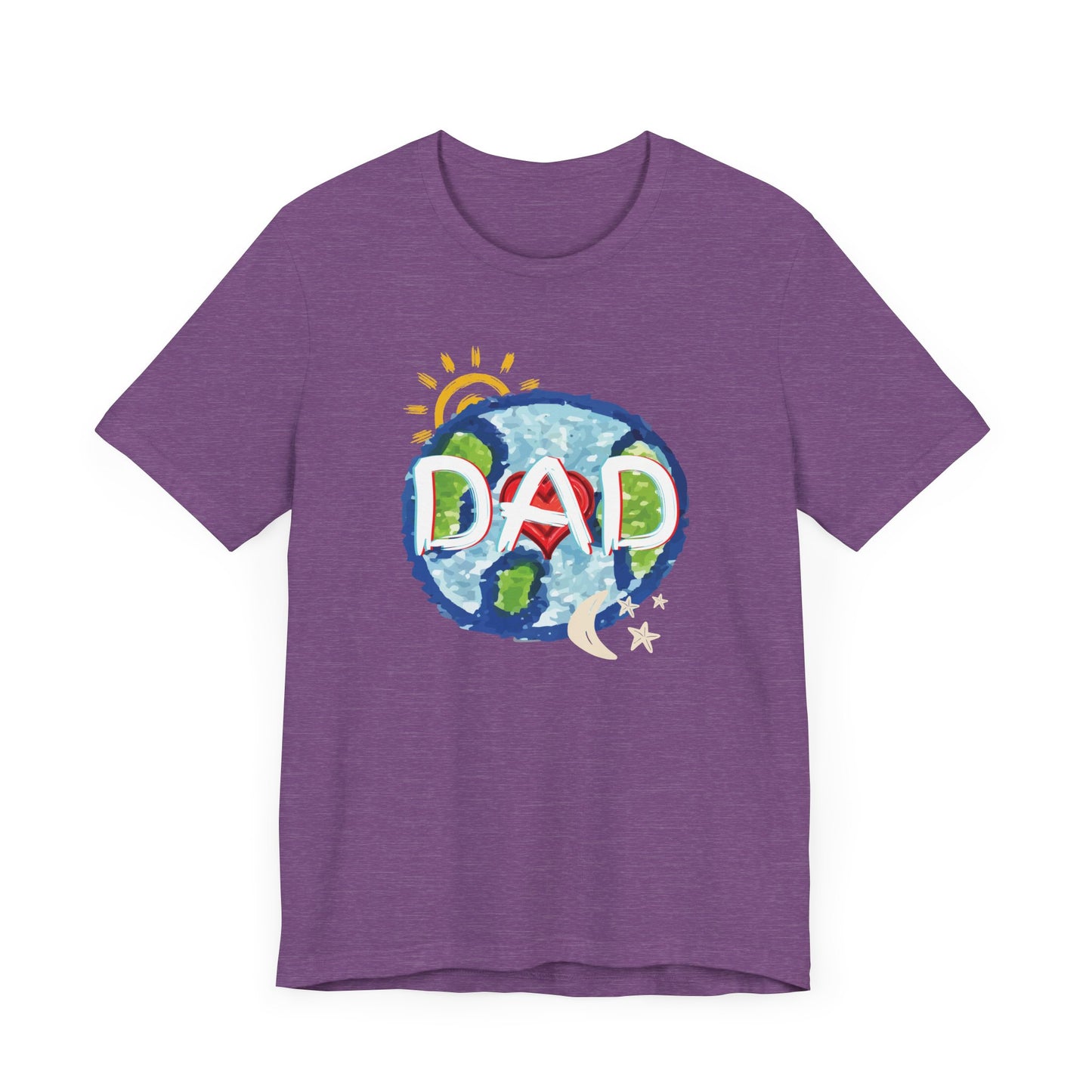 DAD Whole World Sun Moon Stars Heart Unisex Tee Fathers Day Gifts
