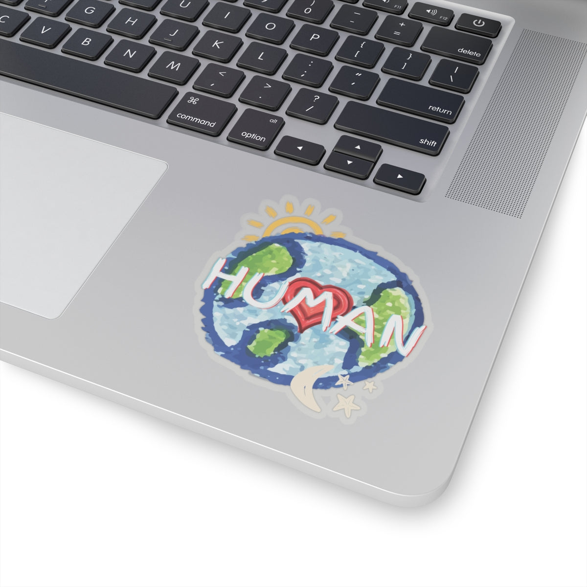 Human Celestial Love Kiss-Cut Stickers - Whole World, Sun, Moon, Stars, Heart Sticker. Space Lover Stickers, Planet Stickers, Romantic