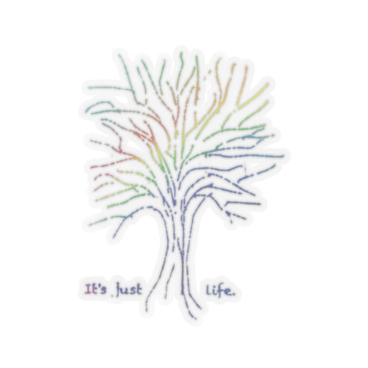 Rainbow Tree Life Sticker, Colorful Nature Decal, Peel and Stick Plant Art, Vinyl Decor, Outdoor Adventure Gift