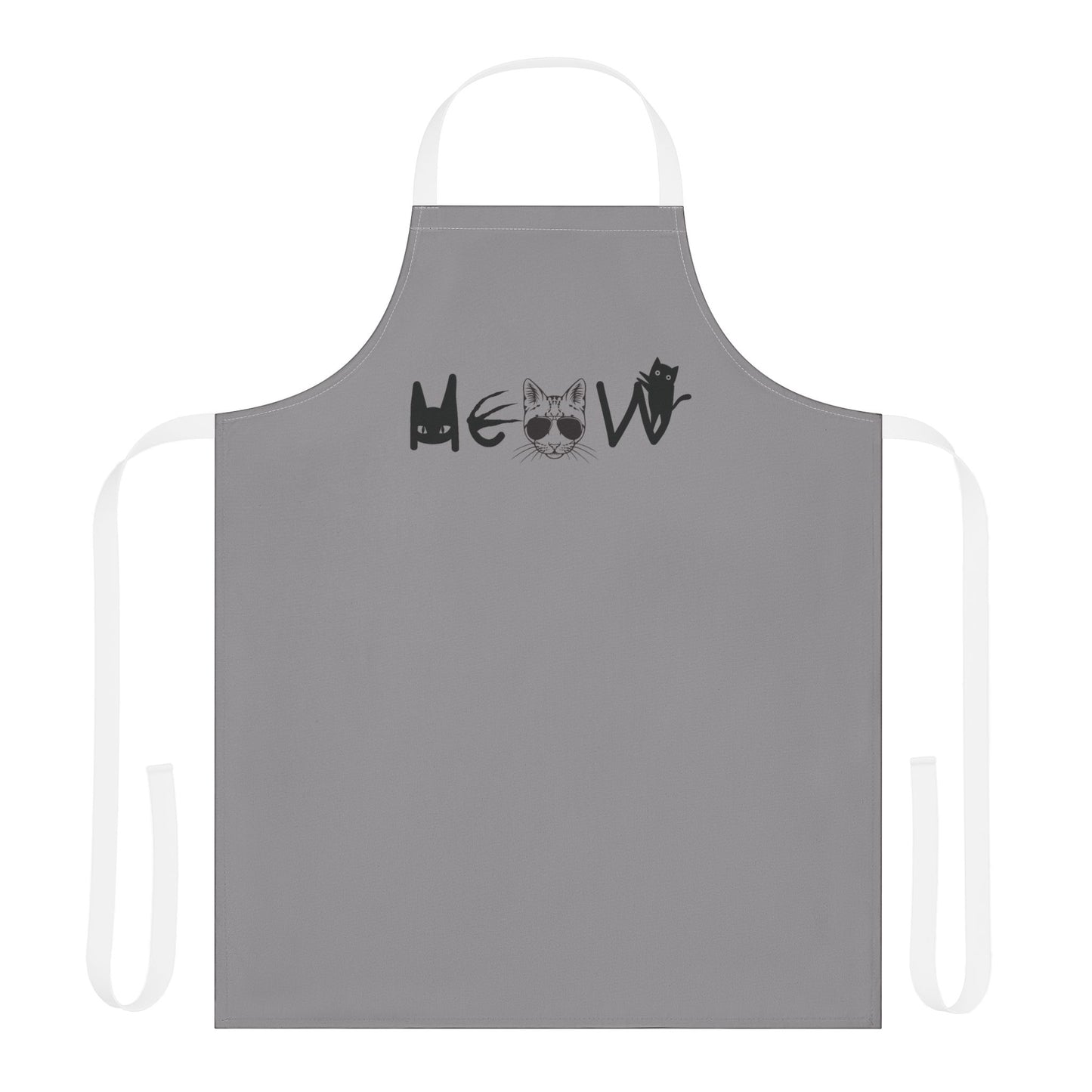 Meow Grey Unisex Chefs Apron