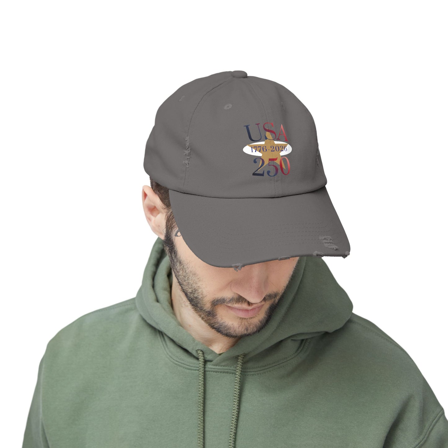 USA 250th Anniversary 1776 Distressed Cap