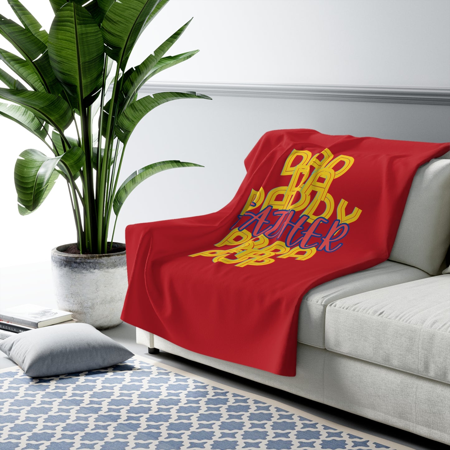 Father Sherpa Fleece Blanket - Fathers Day Gifts for Men