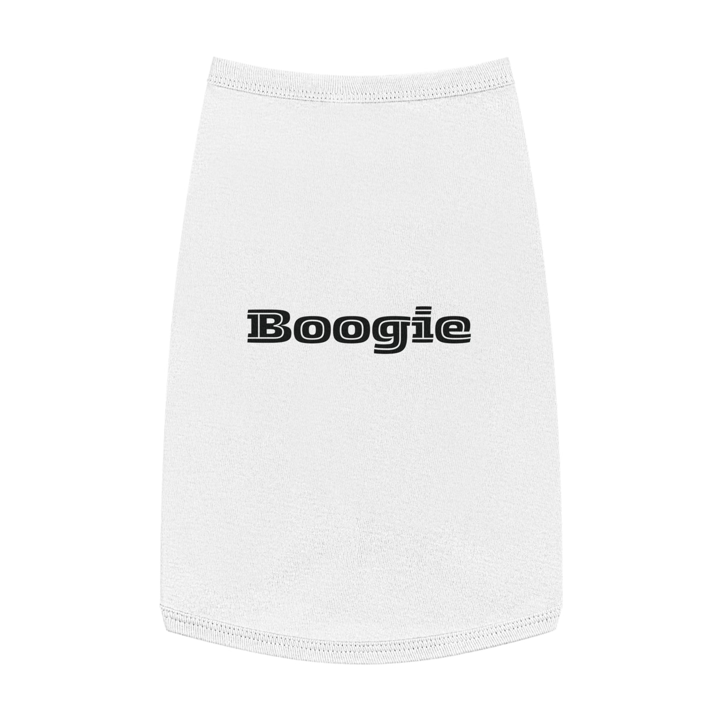 Boogie White Pet Tank Top, pet shirts, pet clothes, funny dog clothes, gifts, pet fashions, attitude, dog shirts, cat shirts, pet shirts