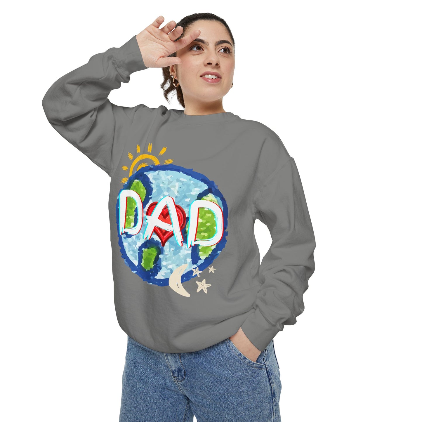 Dad's World Graphic Unisex Sweatshirt for Father's Day