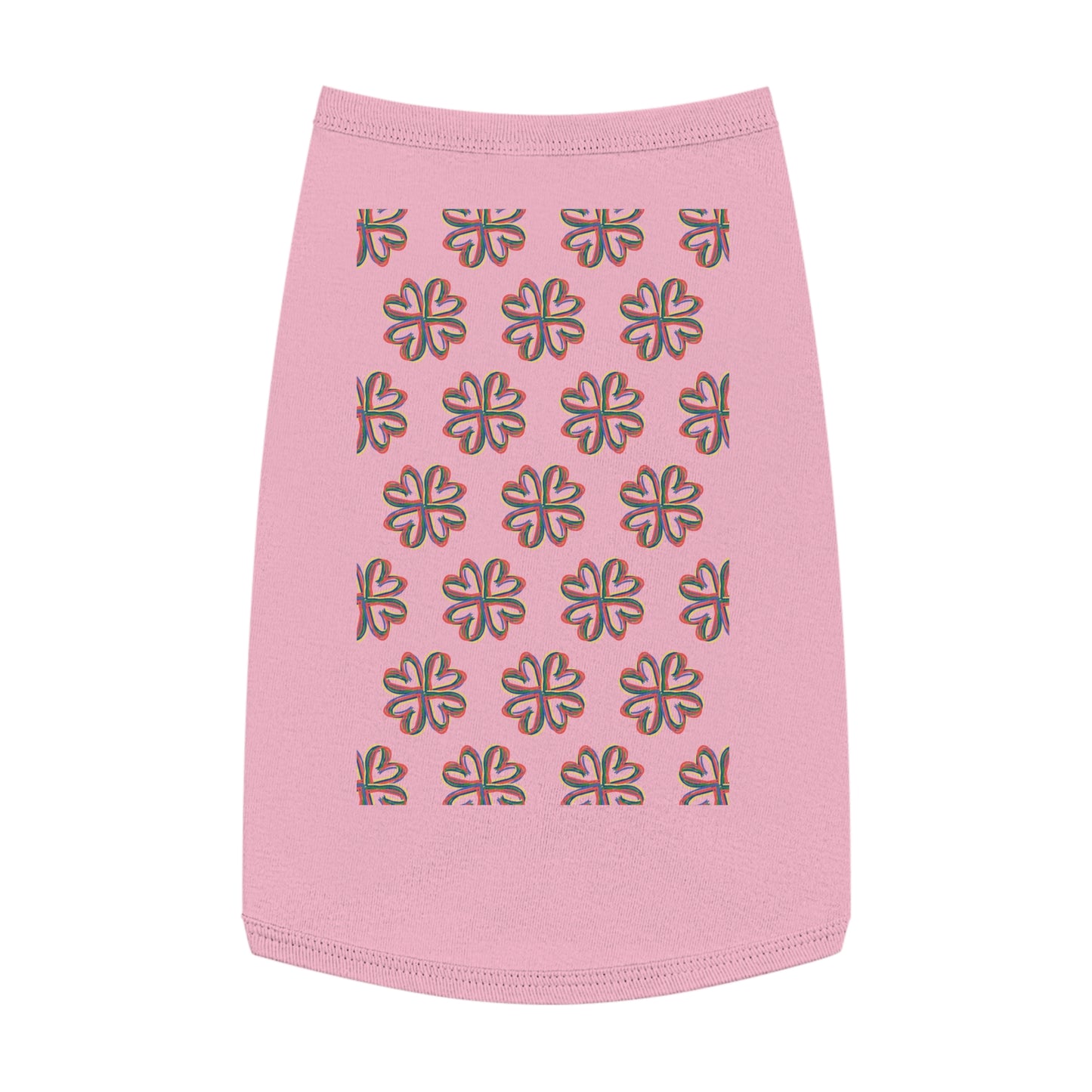 Colorful Floral Pet Tank Top, dog clothes, gifts, pet fashions, furry friends, cotton, dog shirts, cat shirts, 4 colors, Birthday Christmas