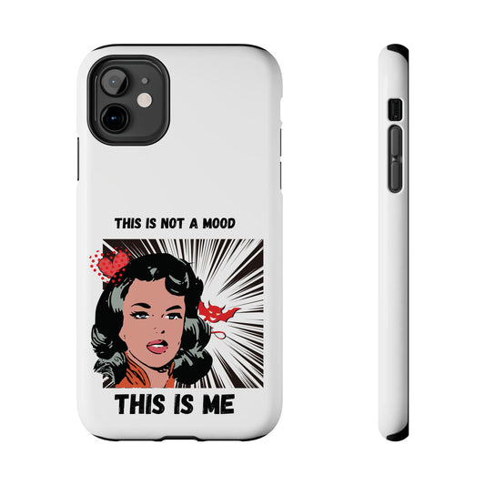 This is Not a Mood Tough Phone Cases, iPhone & Samsung cases, wireless charging, attitude, snarky, fun, gifts for women, gifts for friends