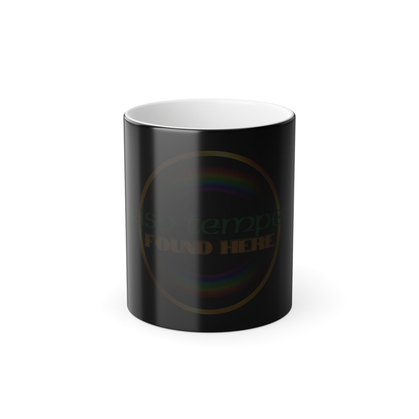 Irish Temper Found Here Color Morphing Mug - 11oz, Rainbow, Funny, St Patricks Day Gift
