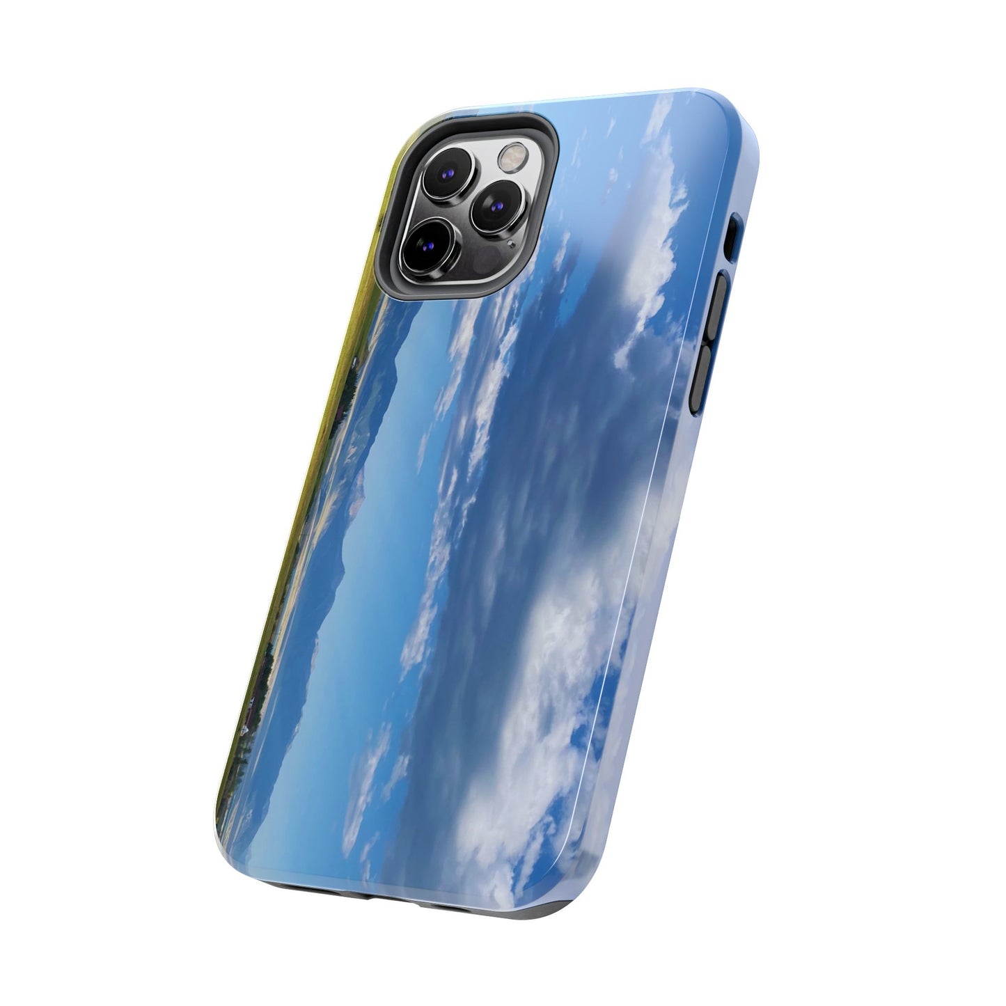 Western Clouds and Mountains Tough Phone Cases, iPhone & Samsung cases, wireless charging, sky, nature, landscape, original photo, gifts