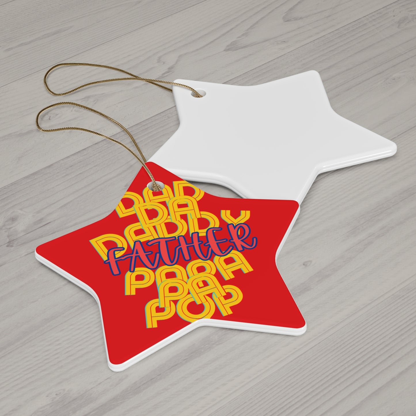 Father Hanging Ceramic Ornament - Dad Love Holiday Gifts