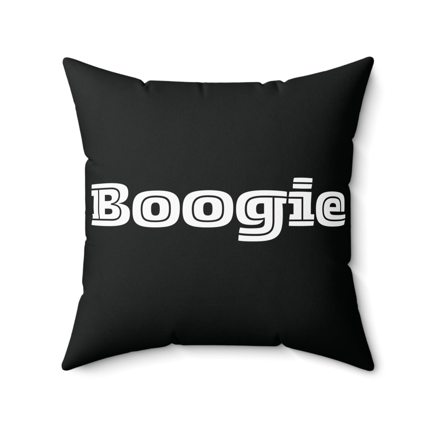 Boogie Black Spun Polyester Square Pillow, Dance, Accent, Decor, Dorm, Bed, Throw, Men Women Teens Friends Gift Birthday Christmas, 4 Sizes