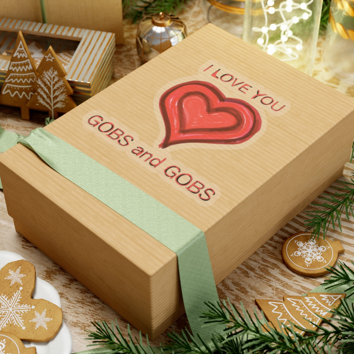 Heart I Love You Kiss-Cut Stickers, Romantic Valentine's Day Decals, Affectionate Gobs and Gobs Labels, Cute Adhesive Emblems, Wedding