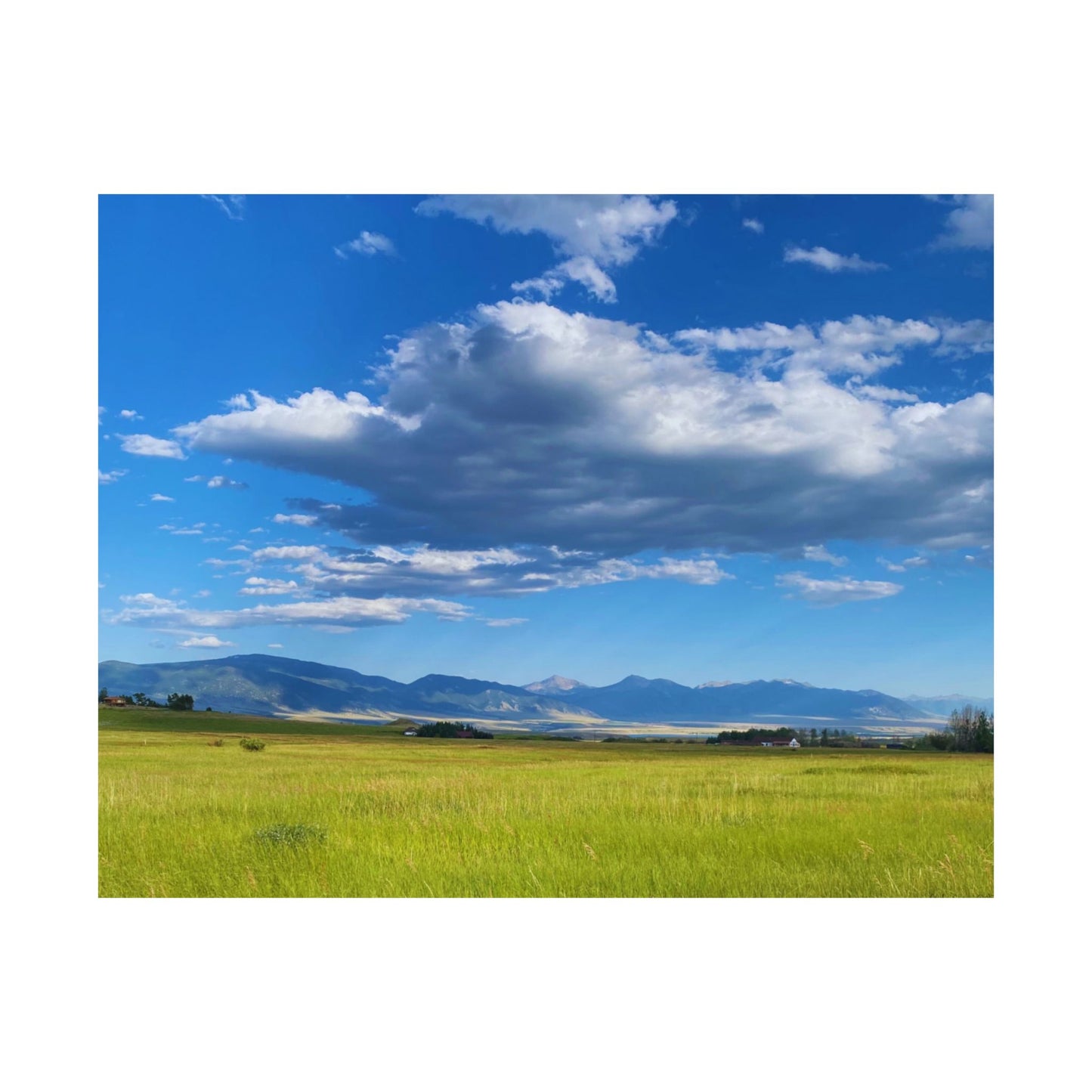 Western Clouds and Mountains Poster, Landscape, Photo Print, Nature, America, Premium Matte Poster, Artwork, Wall Art, Gift, Beautiful Day