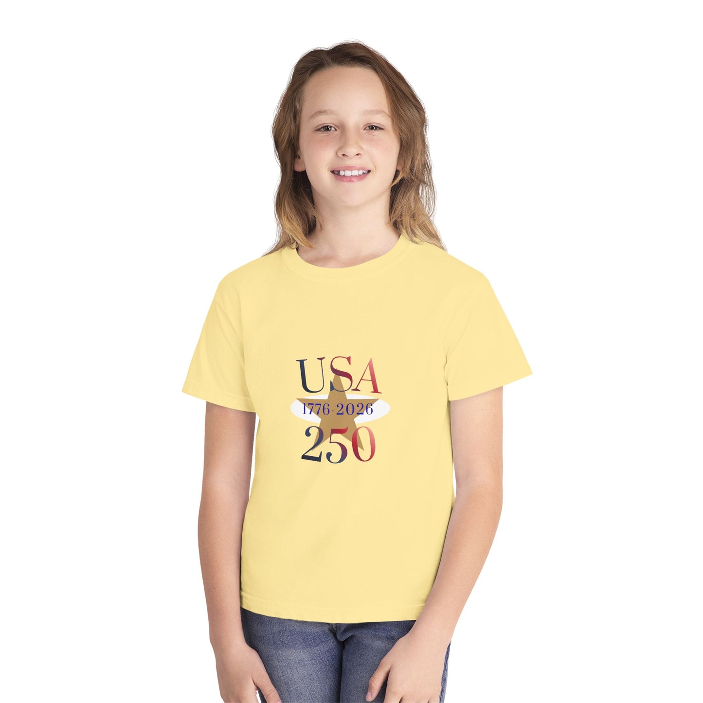 Youth 250th Anniversary USA Patriotic Tee — 1776–2026 Commemorative Shirt