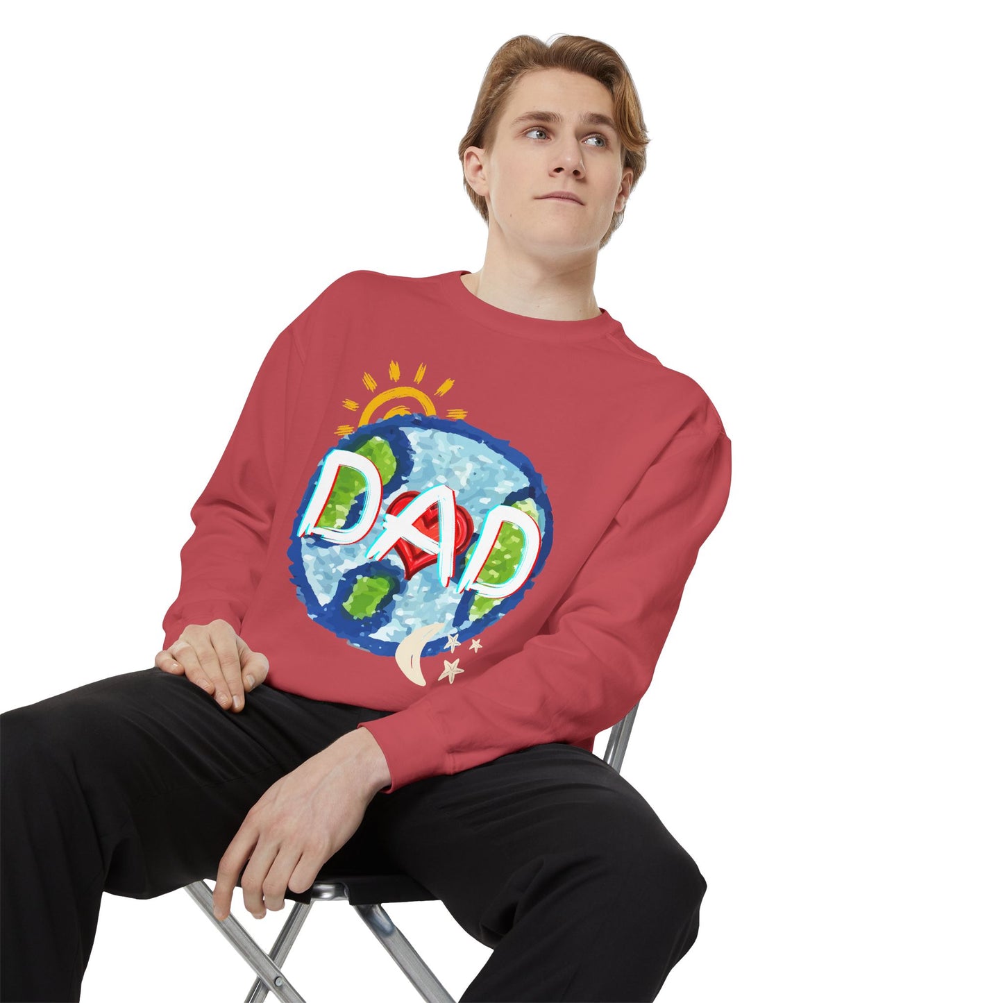 Dad's World Graphic Unisex Sweatshirt for Father's Day