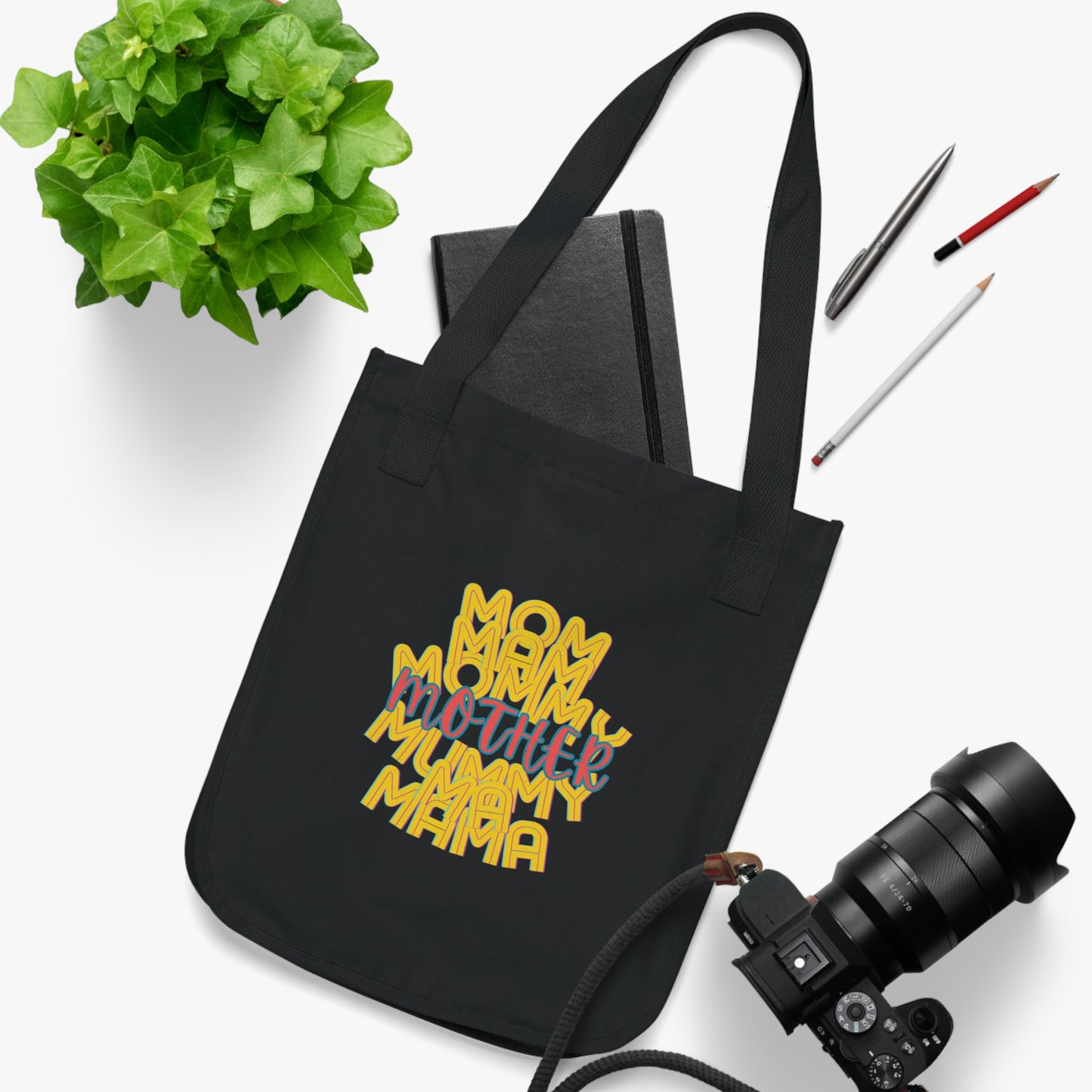 Mother Organic Canvas Tote Bag, Mom Mommy Ma Mam Mama Mummy, Love, Mothers Day, Gender Neutral, Gift, Groceries, Shopping, Books, Eco