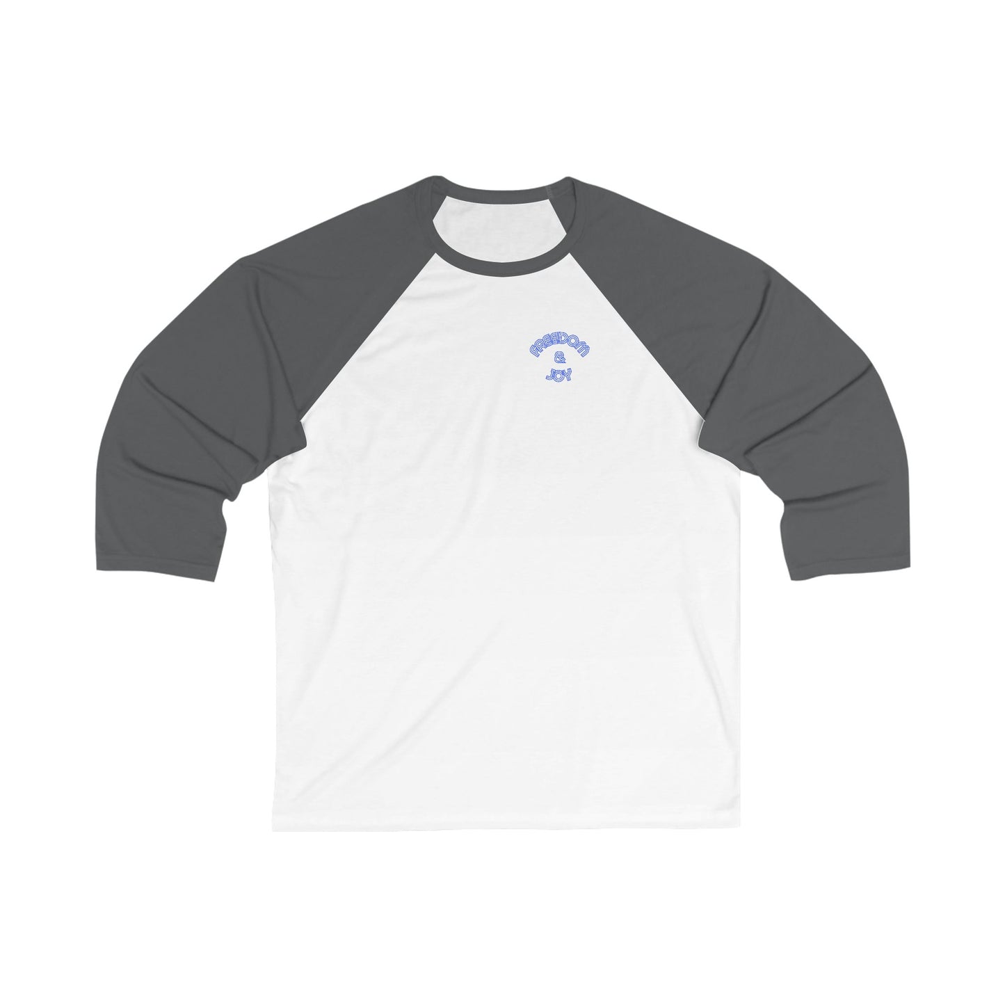 Freedom & Joy Unisex 3\4 Sleeve Baseball Tee, love, happy, inclusion, equality, pride, gender neutral, gift for women men teens friends