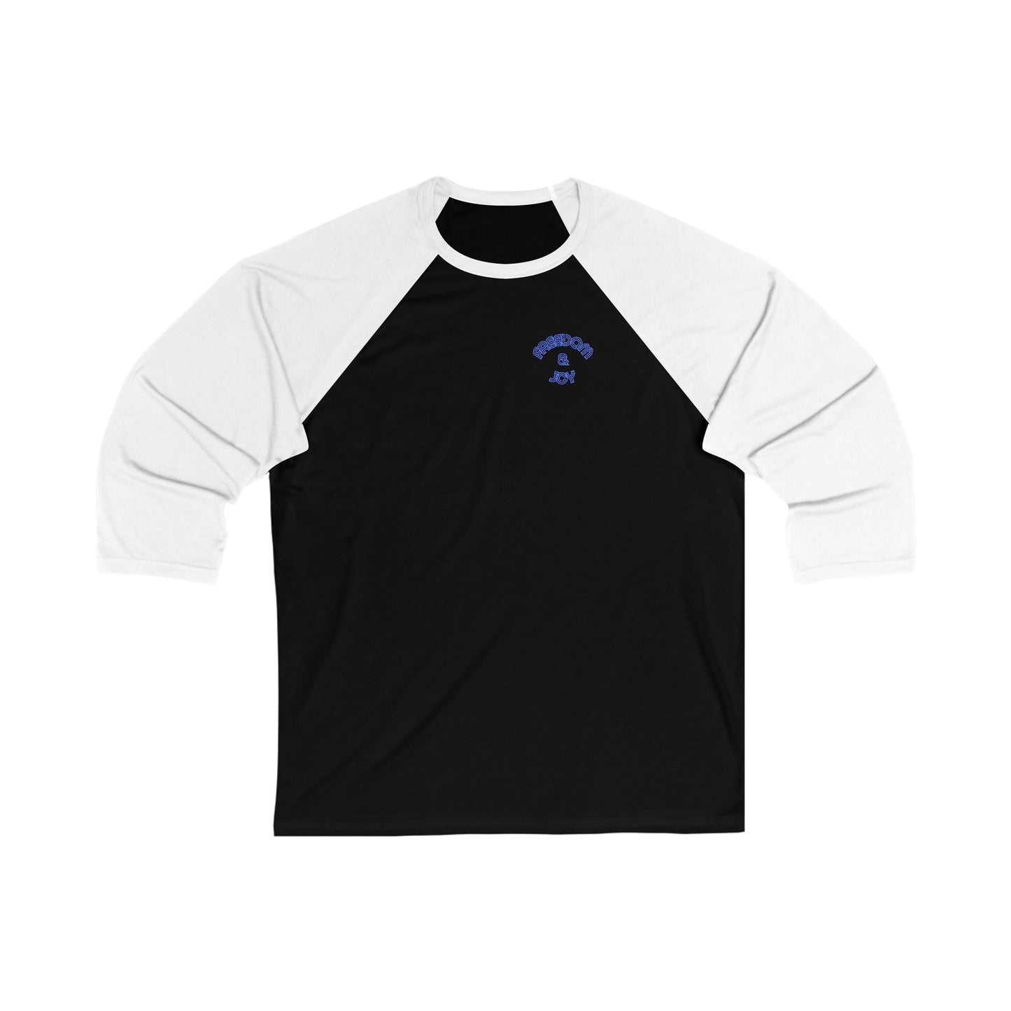 Freedom & Joy Unisex 3\4 Sleeve Baseball Tee, love, happy, inclusion, equality, pride, gender neutral, gift for women men teens friends