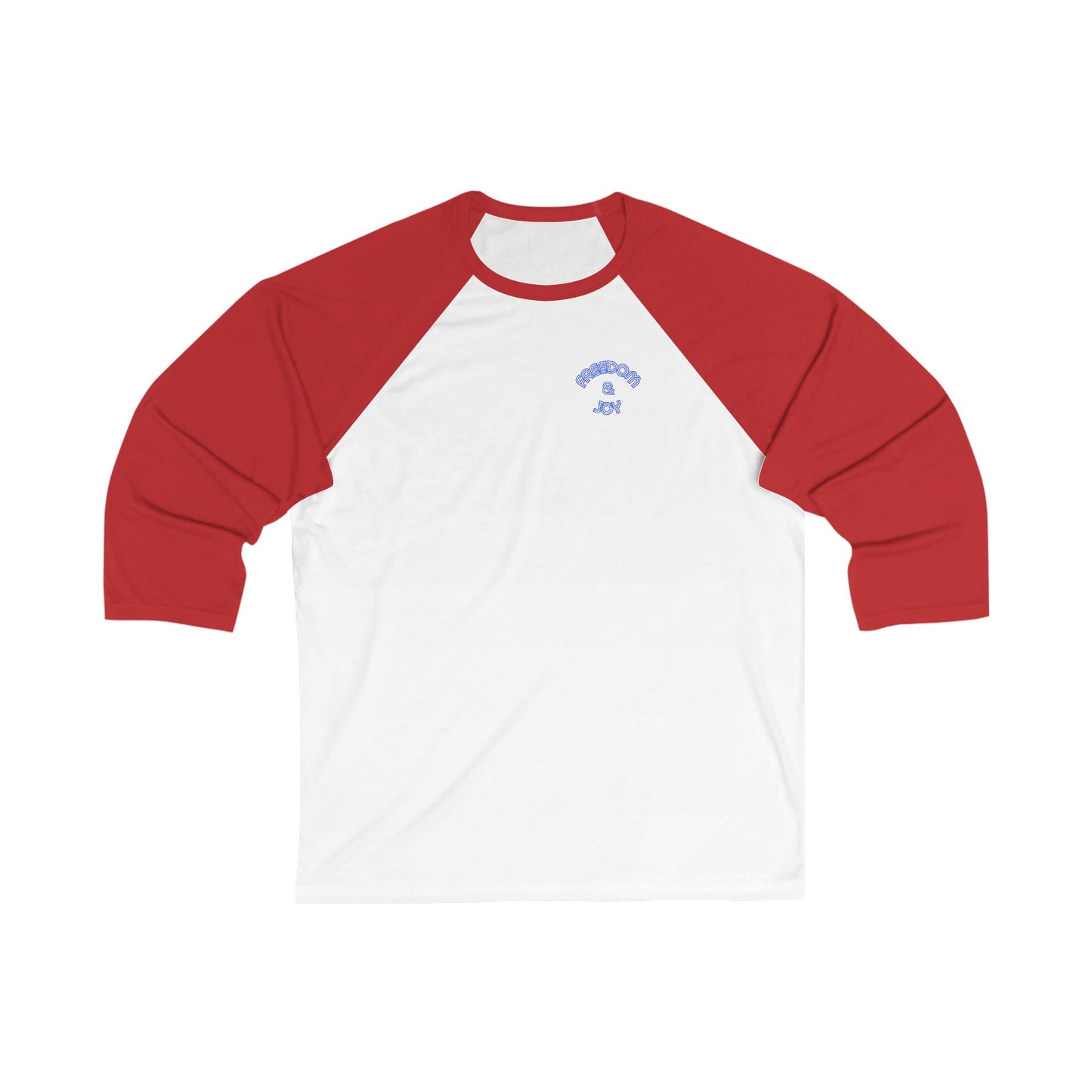 Freedom & Joy Unisex 3\4 Sleeve Baseball Tee, love, happy, inclusion, equality, pride, gender neutral, gift for women men teens friends