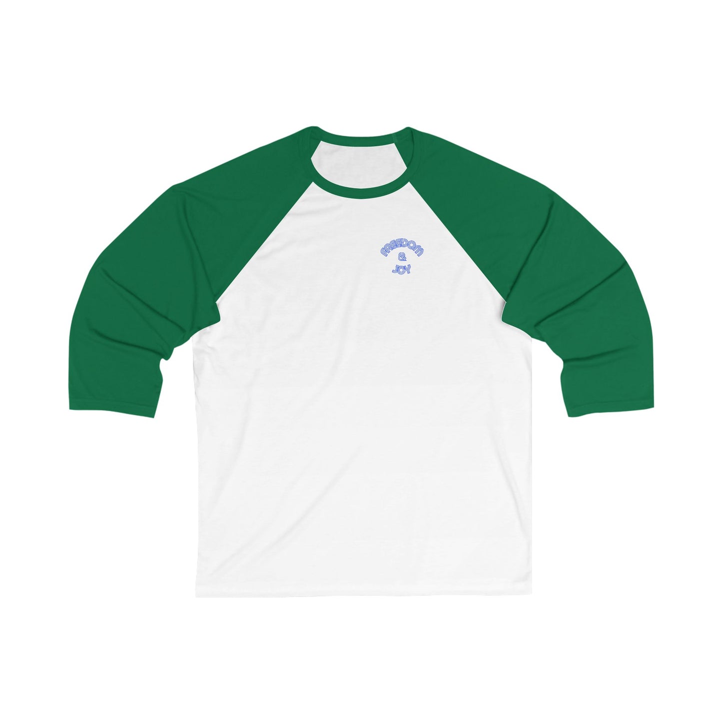 Freedom & Joy Unisex 3\4 Sleeve Baseball Tee, love, happy, inclusion, equality, pride, gender neutral, gift for women men teens friends