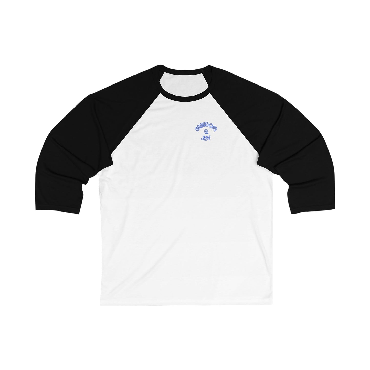 Freedom & Joy Unisex 3\4 Sleeve Baseball Tee, love, happy, inclusion, equality, pride, gender neutral, gift for women men teens friends