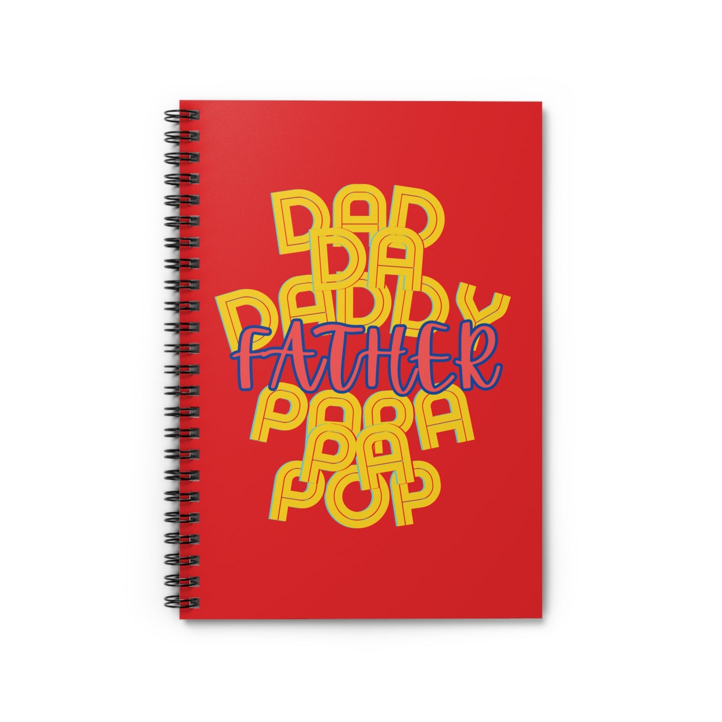 Father Red Spiral Notebook