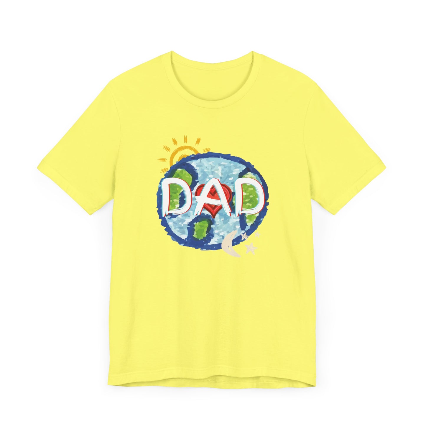 DAD Whole World Sun Moon Stars Heart Unisex Tee Fathers Day Gifts